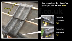 how to space roof tiles