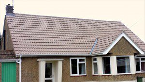 new concrete tiled roof