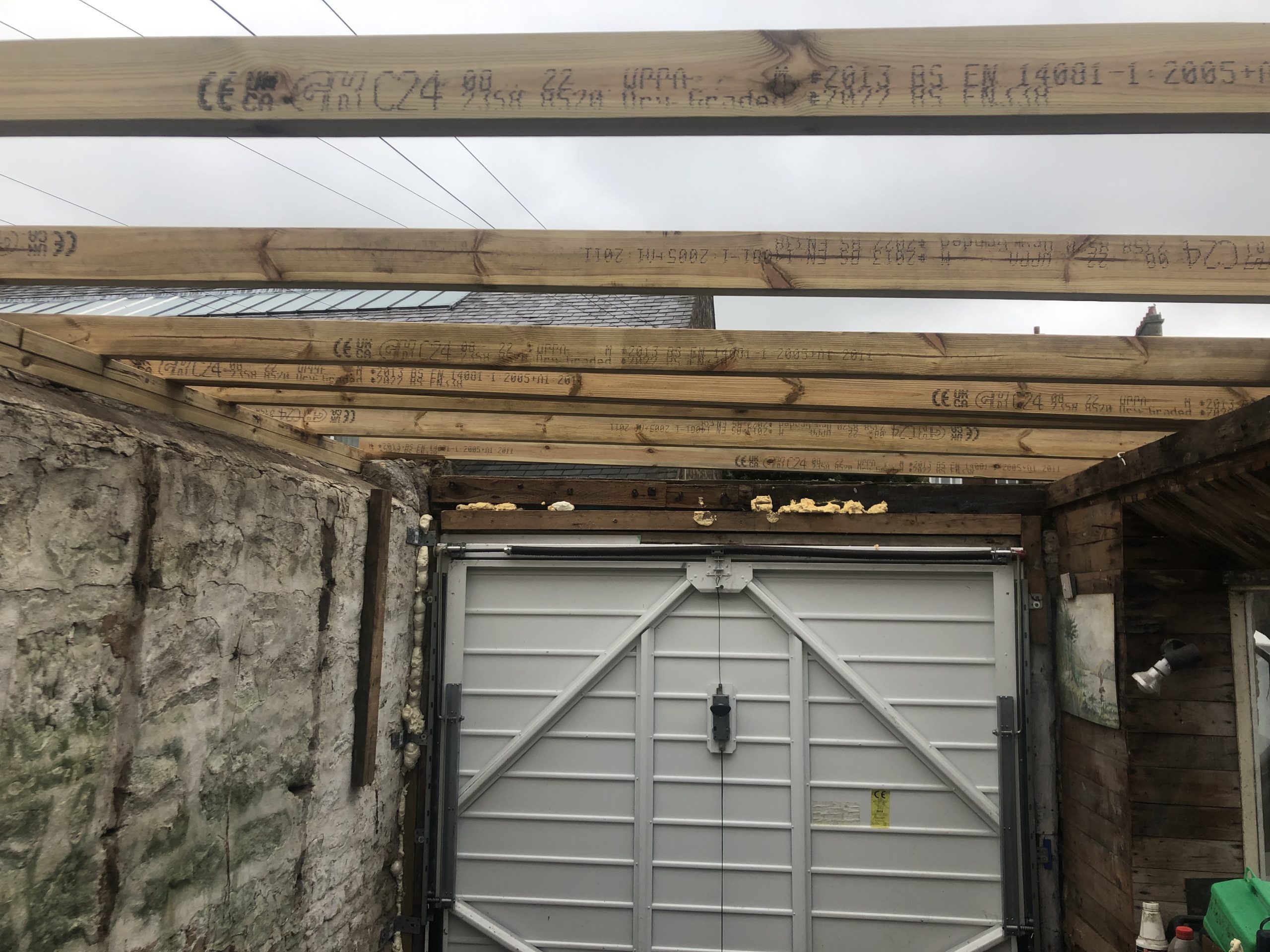 new timber rafters installed