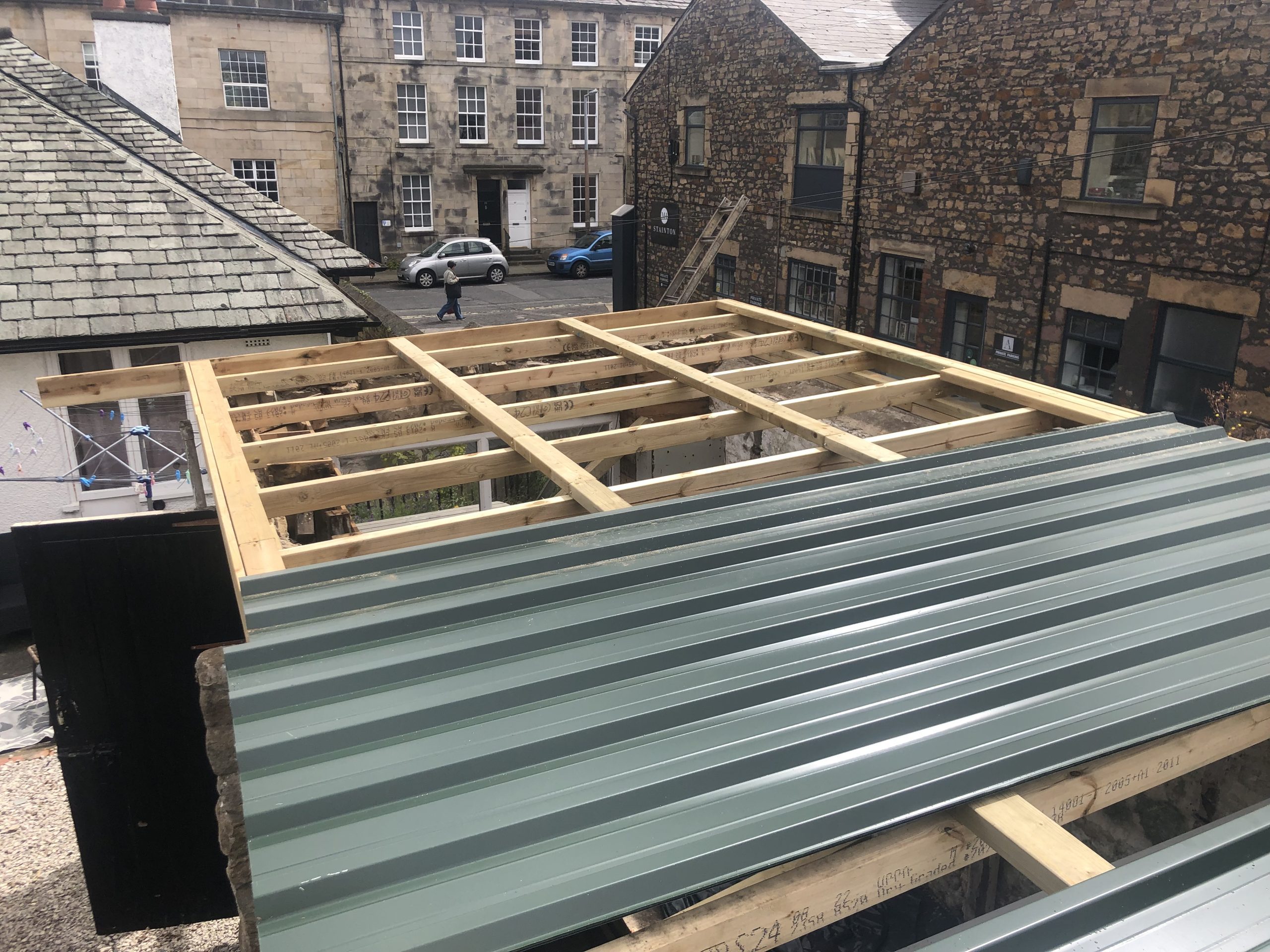 metal garage roof installation